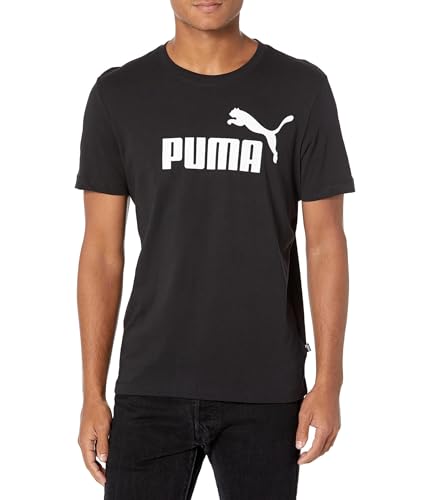 Puma Mens Essentials Logo T-Shirt (Available in Big & Tall), Puma Black, X-Large