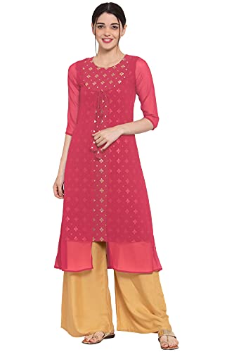 Image of ALC Creation Women's Crepe Printed A-Line Kurti