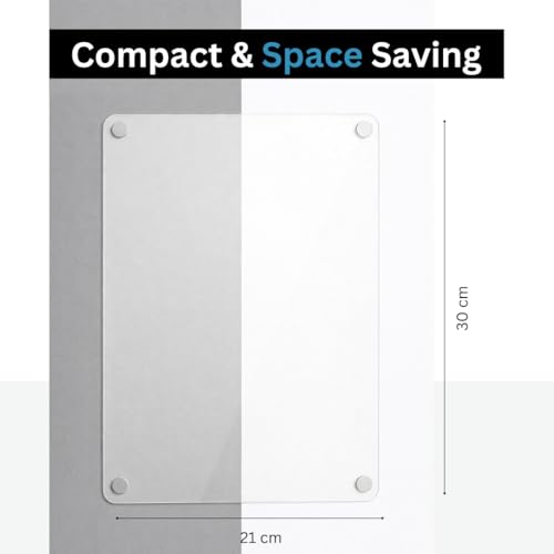 Image of Magnetic Transparent Acrylic Fridge Board & Planner | A4 Fridge Writing Board | A4 Acrylic Magnetic Fridge Photo Frame | Magnetic White Board for Fridge A4 | Clear