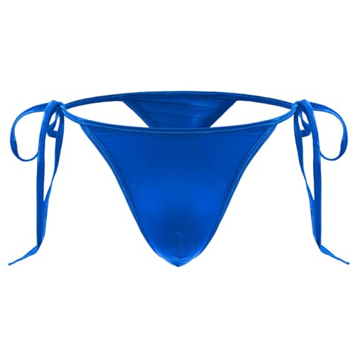 Men's Bikini Thongs Tie Side G String Comfortable T Back Briefs Adjustable Underwears