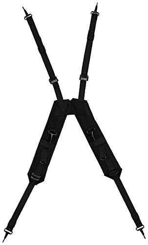 Rothco Enhanced Nylon H-Suspenders, Black