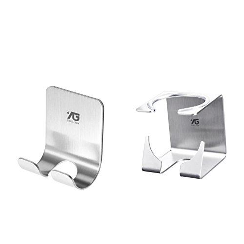 Edelstahl Wandhaken, Selbstklebender Haken mit Trockenrasierer Halterung