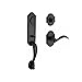 Baldwin FDKODXARCLRAR481 Baldwin Reserve Full Dummy Handleset Kodiak x Arch with Rustic Arch Rose in Dark Bronze Finish Left Hand