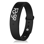 Cncedi Vibrating Alarm Wristband for Deep Sleepers, Silent Alarm Watch for Partners, New Borns, Hearing Impaired Deaf, Alarms Clock Bracelet for Pill Reminder Temperature Measurement