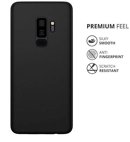 Image of Mobile Back Cover Case for Samsung Galaxy S9 Plus (Silicone Case|CameraProtection|Black SC1510)