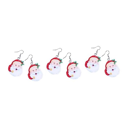 ABOOFAN 3 Pares De Presente De Desenho Animado Para Mulher Garanhão Menina Natal Traje De Férias Feminino Sinos Decoração Requintada Decoração Feminina Senhora Meninas Estilo Natal