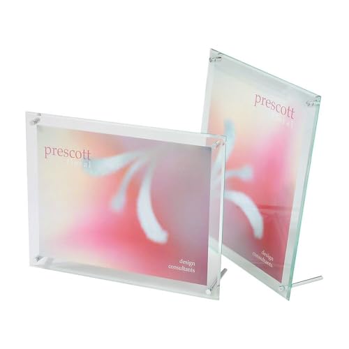 Staples Acrylic Sign Holder with Bevelled-Edge, 8-1/2" x 11" by STAPLES - Used condition - CA$19.46