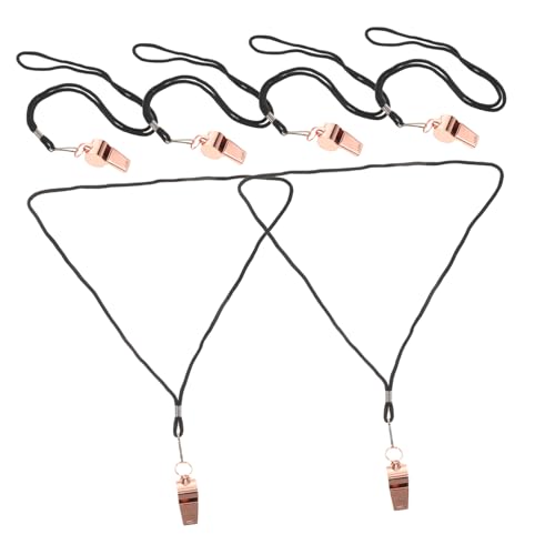 Silbatos para árbitro con correa de nylon 6 piezas acero inoxidable miniatura 1