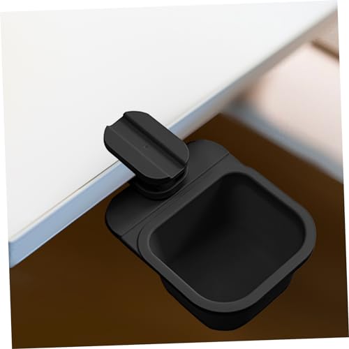 Cabilock bote de basura pequeño con clip para escritorio negro miniatura 3