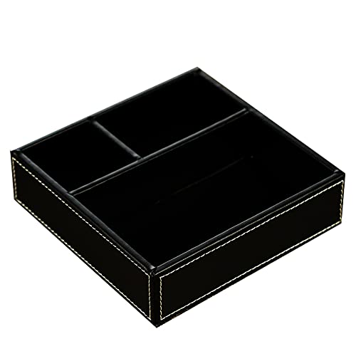 UnionBasic Flat 3-Slot Small Desk Drawer Tray Stationery Sundries Gadget Organizer Storage Box Business Card Holder Key Container