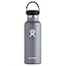 Hydro Flask 18 oz Double Wall Vacuum Insulated Stainless Steel Leak Proof Sports Water Bottle, Standard Mouth with BPA Free Flex Cap, Graphite