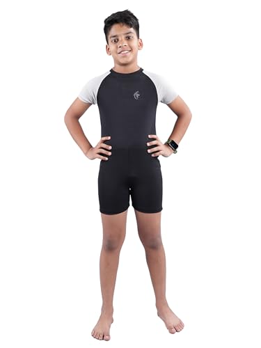 Image of KiddoPanti Boys & Girls Half Sleeve Mid Thigh Length Swim Suit