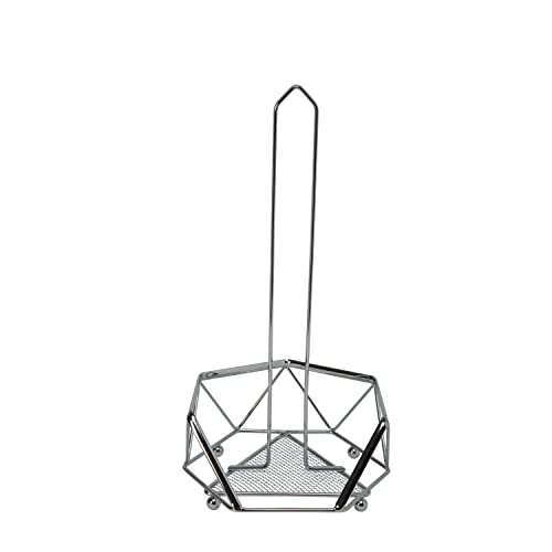 Kitchen Details Chrome Geode Paper Towel Holder | Countertop | Free Standing | Holds 1 Large Roll | Rust Resistant | Decorative #TOP5