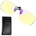 CREYESTAL Clip para Gafas Luz Azul Alta Protección Antifatiga, Filtro de Pantalla para Computadora Tablet Videojuegos, Certificado CE