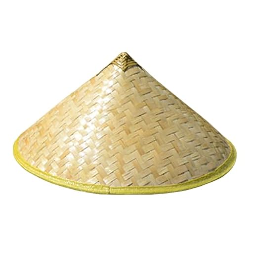 2026 Sombrero chino oriental para el sol, accesorios de baile, hecho a mano, tejido de paja de arroz, turismo, gorra de lluvia para agricultores, pesca, amarillo, asiático, hecho a mano, sombrero de | Ya disponible en tu tienda friki favorita! En mundofriki.es!