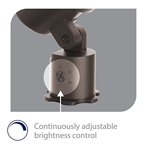 Wac Landscape Lighting, Led 12V Medium Size Accent Light With Adjustable Beam Angle And Integral Brightness Control 50-1300 Lumens 2700K Warm Built-In Led In Solid Brass Coated With Bronze #TOP2