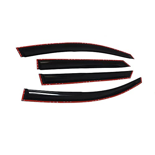 Zzdsnj Tape-On Windows Visor 4-Piece For 2016-2021 Hyundai Tucson Rain Guards Shield Shade Smoke #TOP3