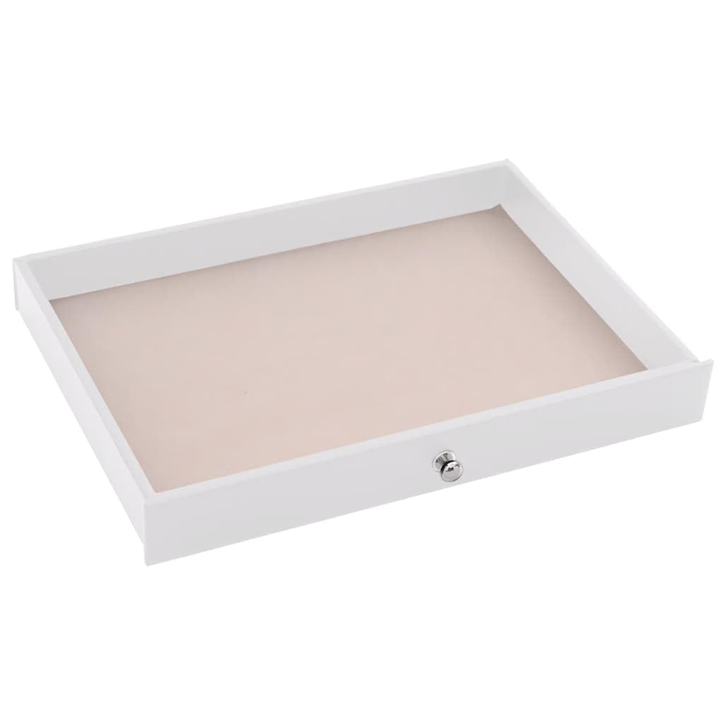 Schmuckkästchen 10-lagig Weiß 29x20,5x40,5 cm mit Uhrenhaltern Schmuckkasten Organizer Schmuckaufbewahrung für Ringe Ketten Armbänder und Uhren Schmuckschatulle für Damen und Herren