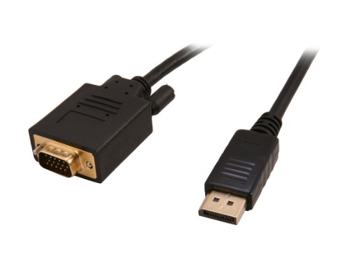 Câble DP-VGA-6 1,8 m DisplayPort mâle vers VGA mâle 20 AWG cordon vidéo écran