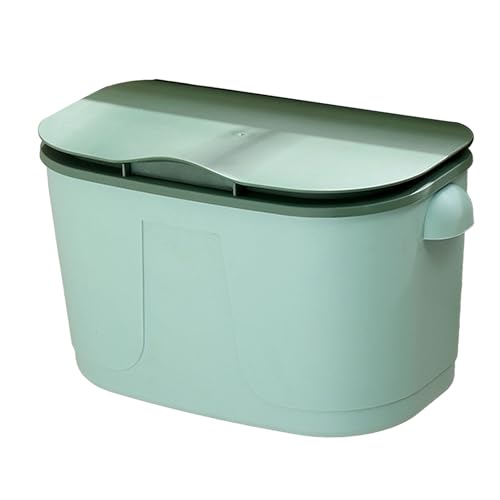Papelera para dormitorio, 1 cubo de basura plegable de pared, pequeño, de plástico, for debajo del fregadero.(Green)