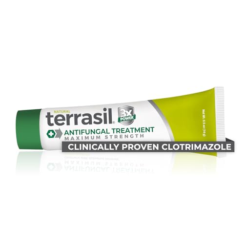 terrasil Clotrimazole Antifungal Cream, Relief for Fungal Yeast Infections, Athletes Foot Treatment, Jock Itch, Ringworm, Men & Women, Clinically Proven Treatment of Skin Fungus. FSA-HSA (0.5oz)