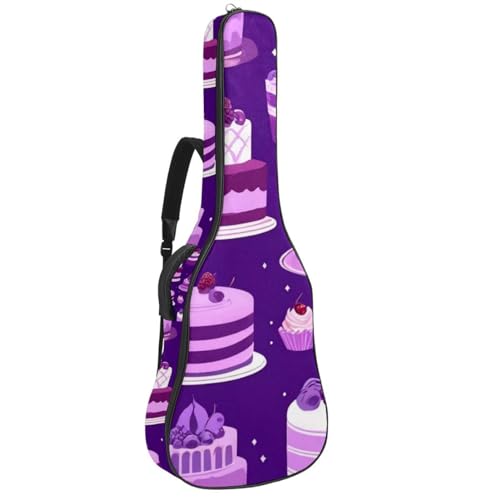 Sac pour guitare au motif dessert violet pour cours de musique urbains