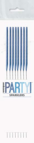 Blue Glitz Birthday Sparklers (17cm) - Dazzling & Vibrant Celebration Igniters - Perfect for Birthdays & Special Occasions - 8ct