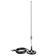 Retevis MR100 Autoradio-Antenne, Dualband VHF/UHF, Magnetischer Mount Base Antenne SL16 / PL259 Kompatibel mit RT95 RT98 RT90 RT73 RA25-Mobilfunk (1 Packung)