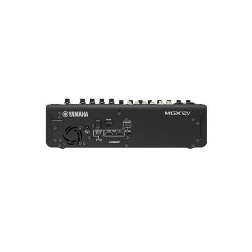 Image of Yamaha MGX12V 18ch Digital Mixing Console, Dual USB-C Audio /Video Interface, Includes Cubase Al, WaveLab Cast LE, Basic FX Suite and Steinberg Plus Software Bundle, Black MGX12V B