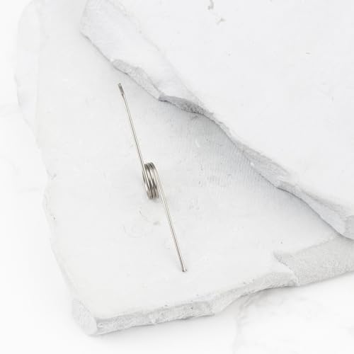 ECSiNG Torsionsfeder, 304 Edelstahl, D, 0,7 mm, Ls 21–21,5 mm, für Mülleimer mit Verriegelungshebel, 5 Stück