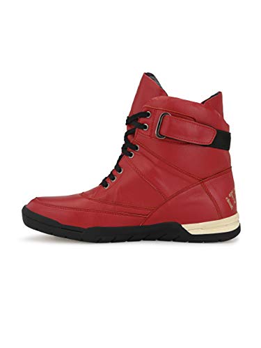 Image of Eego Italy Premium High Top Boots NR-6-NEW-RED-8 For Mens
