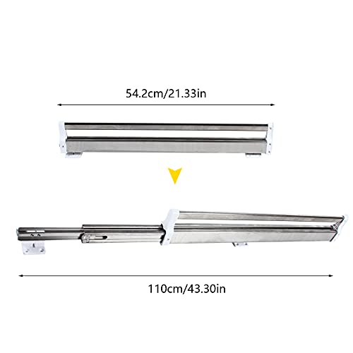 Tringle de penderie extensible en acier pour optimiser les placards profonds