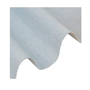 Yimihua Denim Tissu Tissu Denim de Couleur Unie lavé Coton été Mince Jupe Chemise Douce imprimé vêtements drapés Tissu Bricolage (Color : Light Blue)