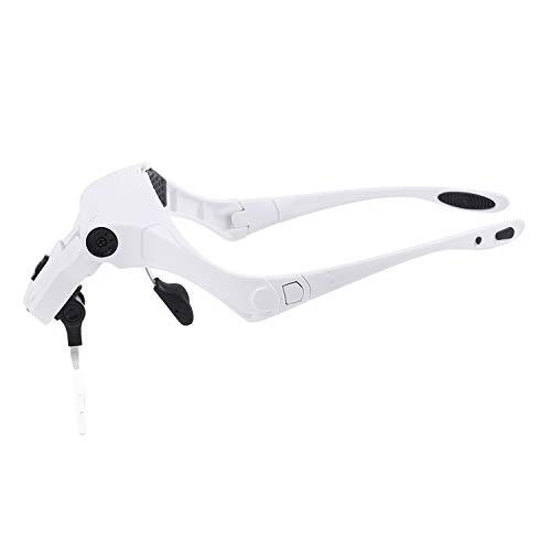 Lupa de 5 lentes 1.0X-3.5X Tiara de aumento de óculos com 2 luzes LED Lupa multifuncional Lupa de óc