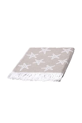 Barine Starfish Peshtemal Luxury Turkish Beach Towel (Beige) #TOP5