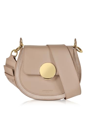Yucca Shoulder Bag, Suede and Calf Leather, 7.9 x 6.7 x 2.4 inches
