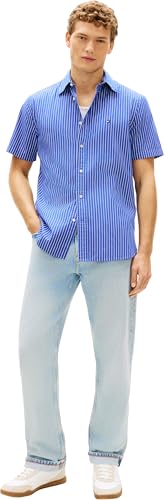 Chemise S/S Homme Tommy Hilfiger Flex Poplin en popeline de coton extensible rayée - 5