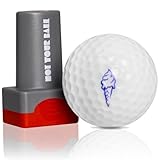 QUBI Golf Ball Stamp, Golf Ball Stamper, Reusable Self-Inking Golf Ball Stamp Marker to Identify Golf Balls, Golf Gift Golf Accessories for Men and Women Golfers (ICE Cream)