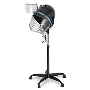 Yosoo Health Gear Haardrogerkap, staande droogkap, haar, professionele droogkap met standaard, haardroger, in hoogte verstelbaar, voor kapsalon, zwart, gereedschap EU 220-240 V
