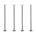 Rustic Industrial Pipe Decor Table Legs, Authentic Industrial Steel Grey Iron Fittings, Flanges and Pipes for Custom Vintage Tables and Furniture Decorations, DIY Kit with Hardware, (24 inch)