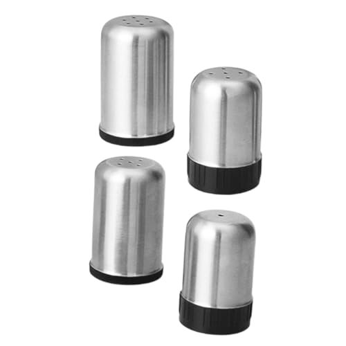 BRIGHTFUFU Set of 4 Condiment Bottles Spice Jars Lids Kitchen Seasoning Container for Home Bbq