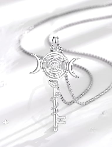 Collar Hecate Plata 925 Joyería Paganismo Wicca Mujer