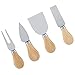 Käsemesser 4PCS/Set Edelstahl Käsemesser Set Holzgriff Käseschneidemesser Slicer Cutter Set