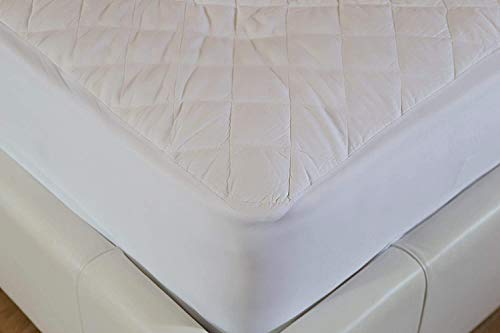 Protector de colchón acolchado de algodón puro Cuddledown doble antialérgico 40cm 3