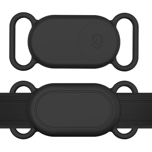 Vancle Collier pour Chien Samsung Galaxy Smart tag 2, étui de Protection en Silicone pour Détecteur GPS pour Chiens et Chats (Noir)
