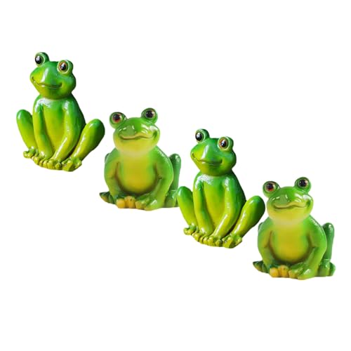 Abaodam 4 Stück Teiliges Miniatur Frosch Langlebigem Harz Realistische Garten Aquarium deko Kleine...