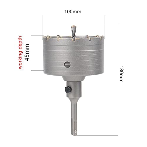Broca para concreto 100 mm punta carburo miniatura 2