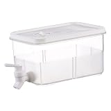 Secchio di acqua fredda trasparente da 3 litri con rubinetto Drinkware Dispenser di bevande Teiera di frutta Secchio di limonata Frigorifero Bollitore Freddo Brocche per la casa