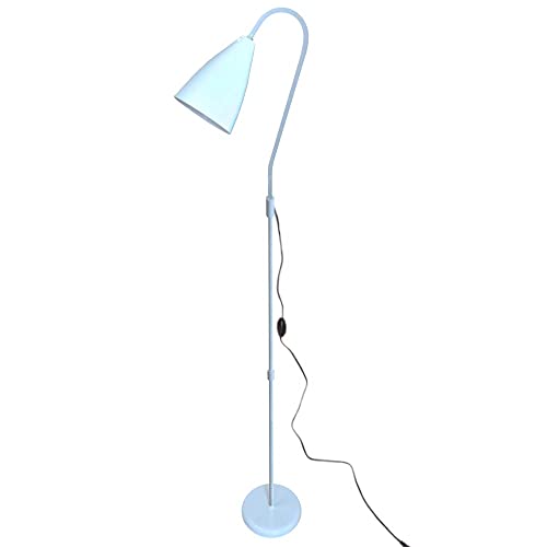 Luminaria De Chao De Aluminio Com Haste Fixa Luz Direcionada (Branco)