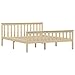 Produktbild vidaXL Massivholz Bettgestell Bett Massivholzbett Holzbett Kiefernholz Doppelbett Futonbett Bettrahmen Lattenrost Schlafzimmer Helles Holz 160x200 cm